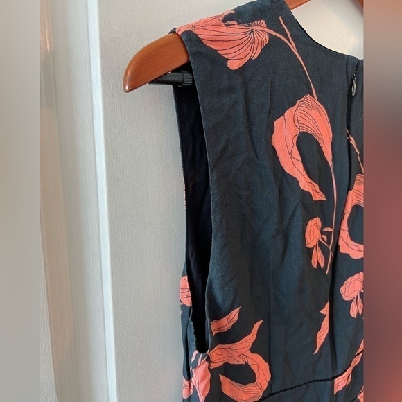 Thakoon Floral Ruffle Silk Blend Romper Black Womens Size 6 - Picture 12 of 16